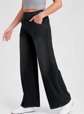 Pants Casual Monkey Whisker Cat Loose Straight Multi-Pocket