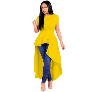 high shirt tops tunic ruched clergy irregular asymmetrical