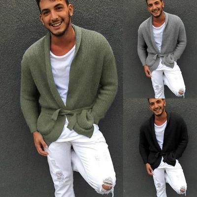 Men's sweater knitted cardigan large size sweater