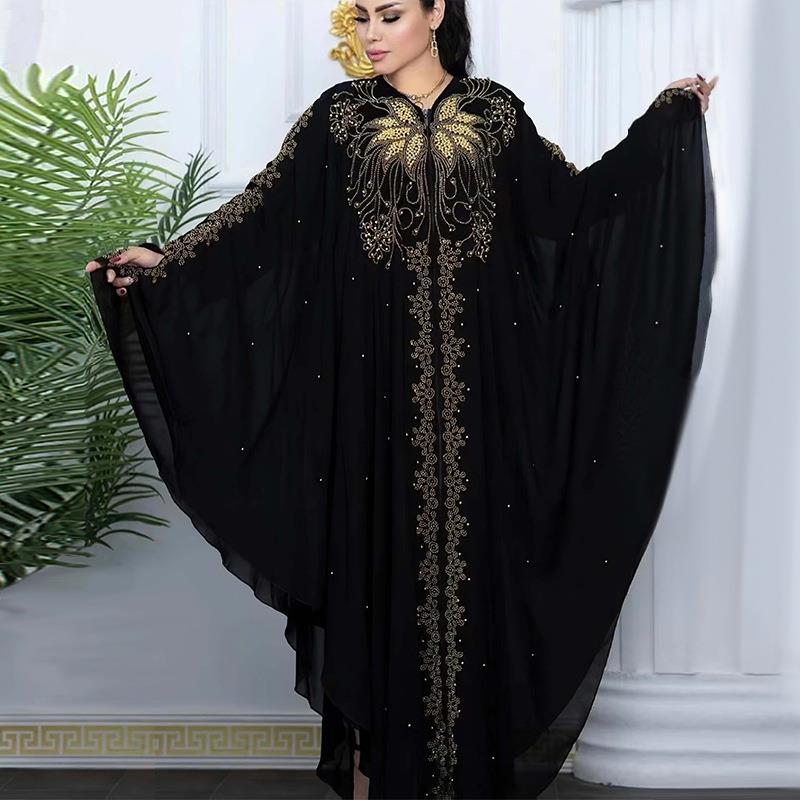 black abaya dress chiffon abayas for women dubai clothing