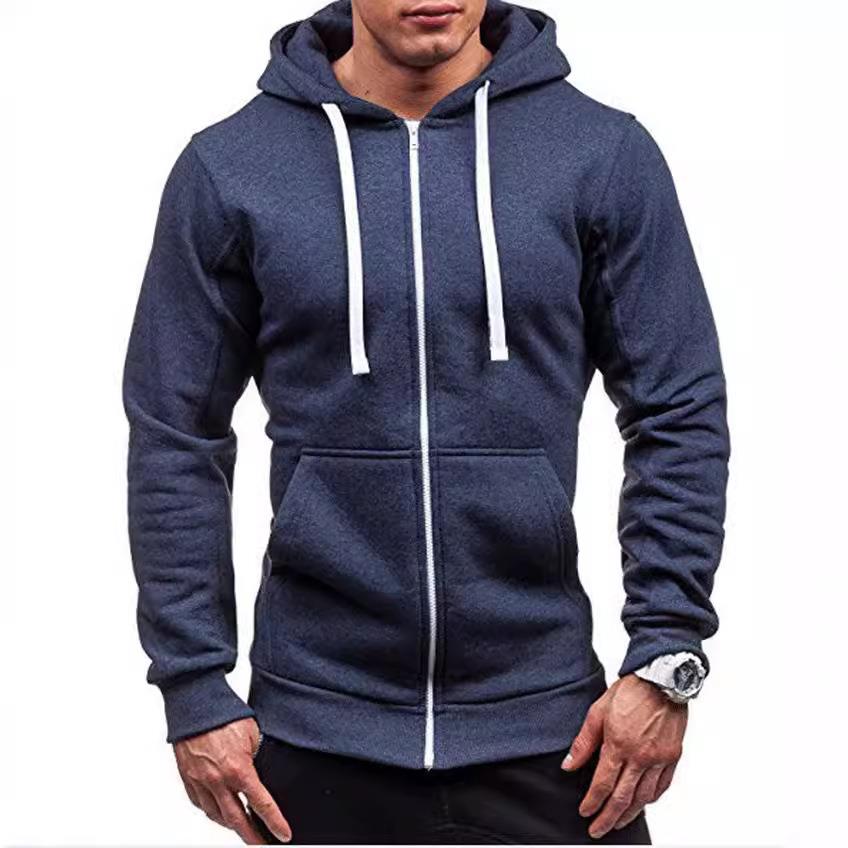 Zipper Long Color Casual Sweatshirt Large Sleeve Sports