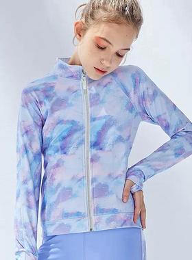 yoga velvet running thickened children jacket sports girls