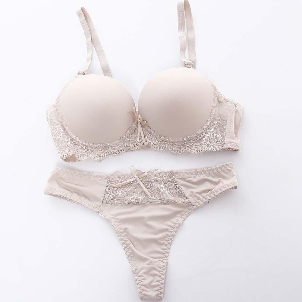 Womens Sexy Candy Color Bra Set Underwear Set Solid Color