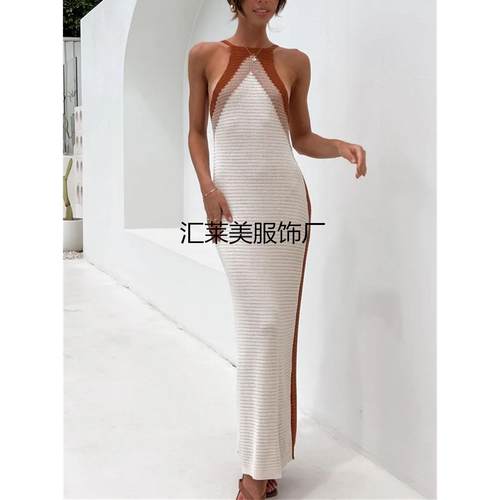 Long knitted skirt with bikini plus size beach skirt