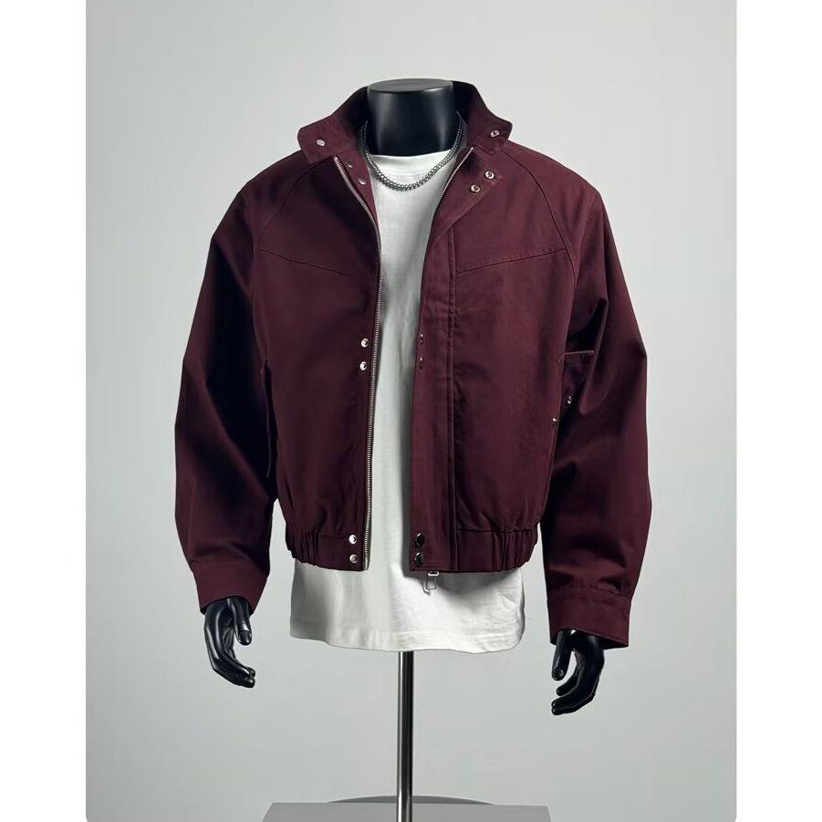 ONION Y秋季新款日系复古休闲男立领工装夹克宽松潮流口袋外套