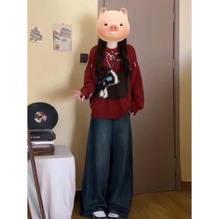 2026新款手工马得工地日系情侣款大身纱线彩点仿毛懒惰猫