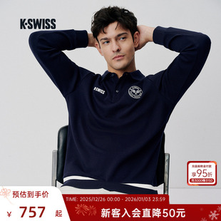 运动长袖 KSWISS盖世威男POLO衫 休闲百搭时尚 新款 1012041 25秋季