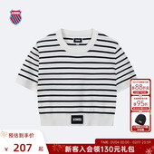 KSWISS盖世威T恤女夏季 T恤199954 简约圆领短袖 时尚 休闲百搭经典