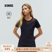 网球服 KSWISS盖世威T恤女 潮流百搭圆领短袖 防晒时尚 1910686 秋季