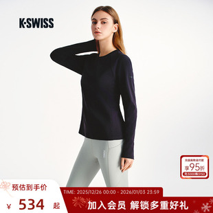 百搭针织长袖 时尚 运动上衣1911526 新款 KSWISS盖世威T恤女25秋季