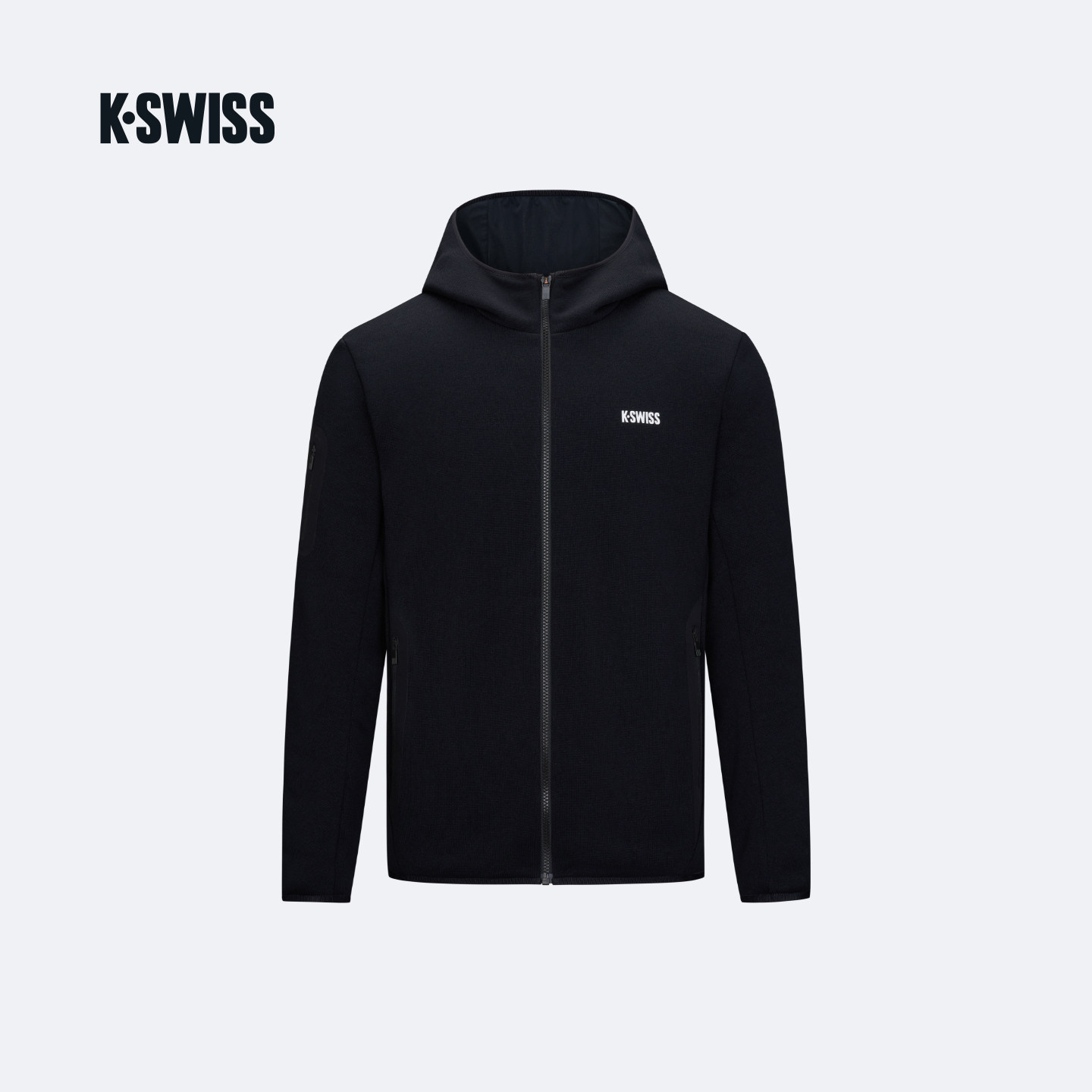 KSWISS盖世威外套男 26春季新款保暖休闲拉链连帽针织上衣1013361