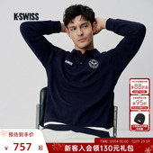 KSWISS盖世威男POLO衫 上衣T恤1012041 运动长袖 新款 休闲百搭时尚