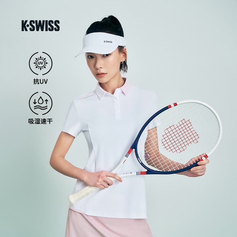 KSWISS盖世威POLO衫女 25夏季新款舒适防晒速干T恤网球服1911664