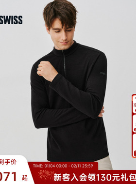 KSWISS盖世威T恤男 25冬季新款时尚舒适百搭休闲长袖上衣1012100