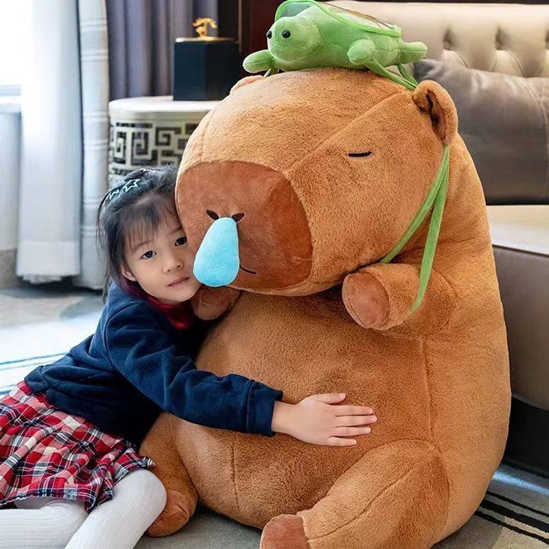 丑萌卡皮巴拉流涕水豚毛绒公仔