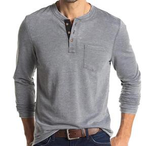 polo shirt longsleeve t shirts欧美男装长袖圆领t恤 男士打底衫