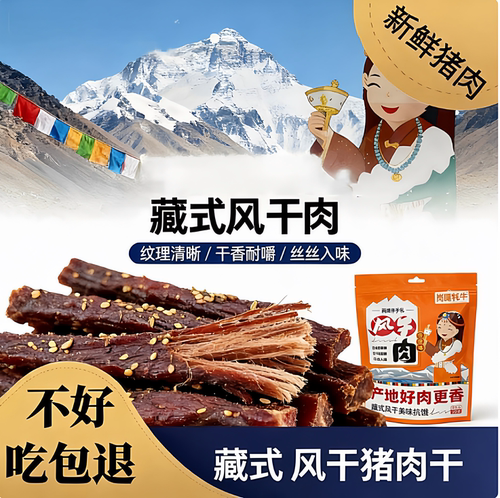 岗嘎牦牛猪肉脯风干小吃特产