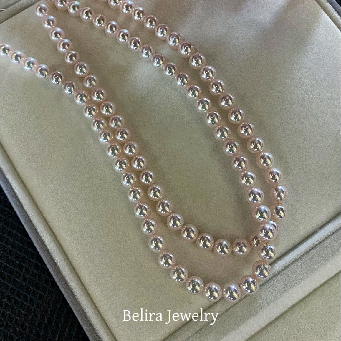 日本进口Akoya海水珍珠项链天女品质送礼百搭正品气质妈妈链颈饰