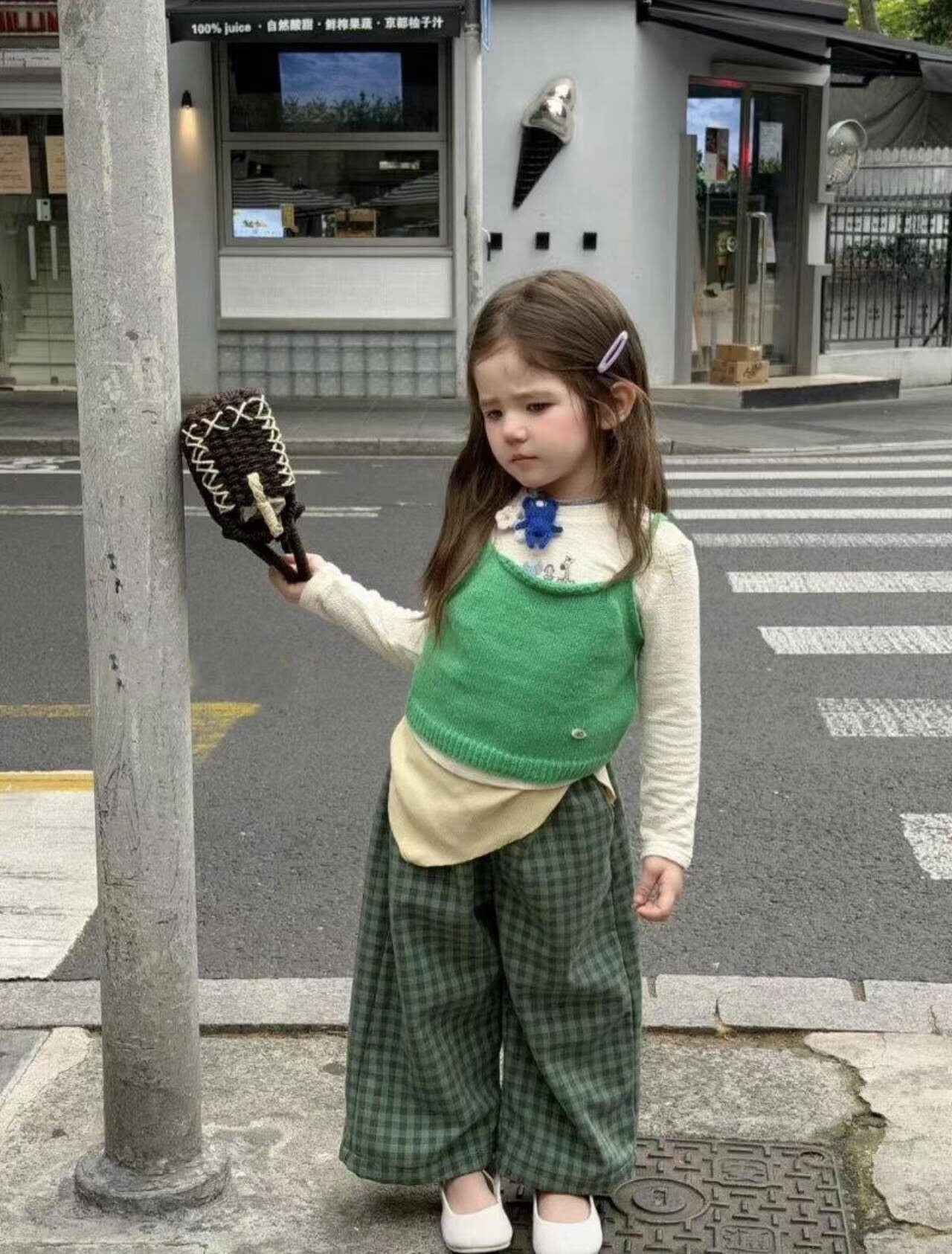 女童春秋冬套装2026新款时尚洋气小童百搭长裤女宝宝圆点春款休闲图片