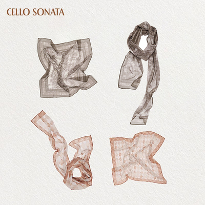Cello Sonata 25春夏 桑蚕丝真丝印花豹纹女士披肩丝巾方巾