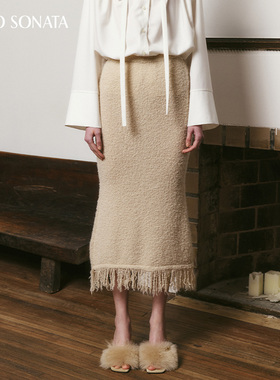 Cello Sonata秋冬新品羊驼流苏半裙