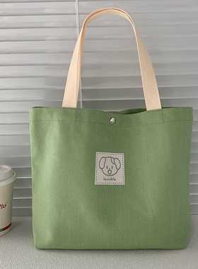 出门上班小拎包高级感杂物帆布包轻便小拎袋通勤包女大容量带饭包