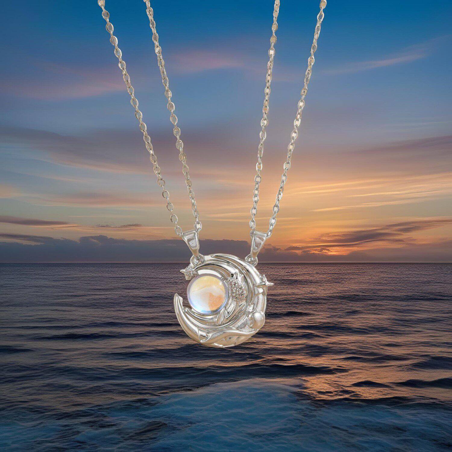 闺蜜小挂件二人磁吸情侣仙气项链太阳月亮时尚百搭高级感高颜值礼