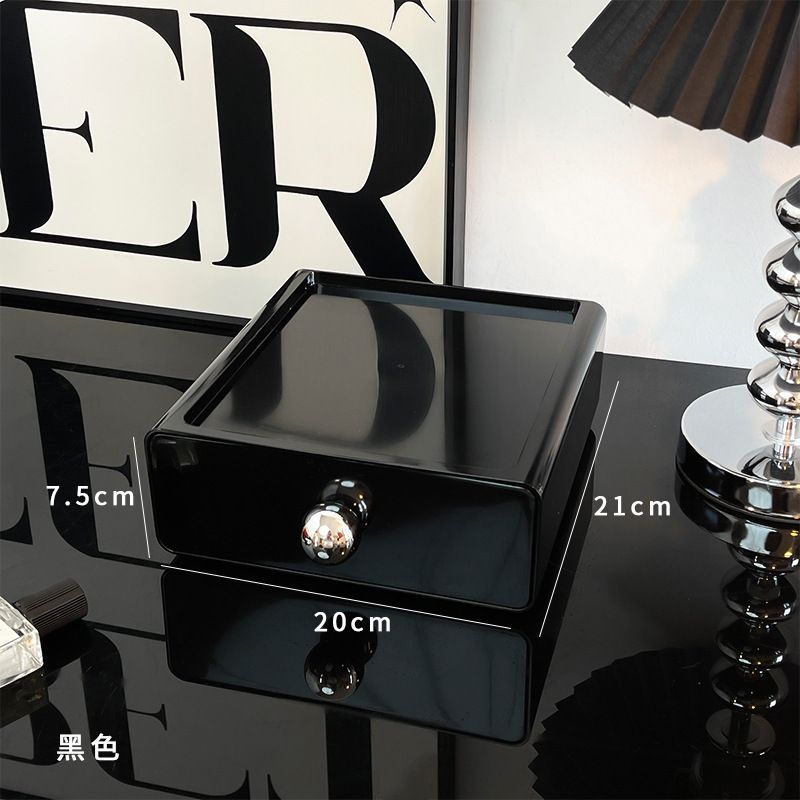 ins风抽屉式桌面化妆品收纳盒