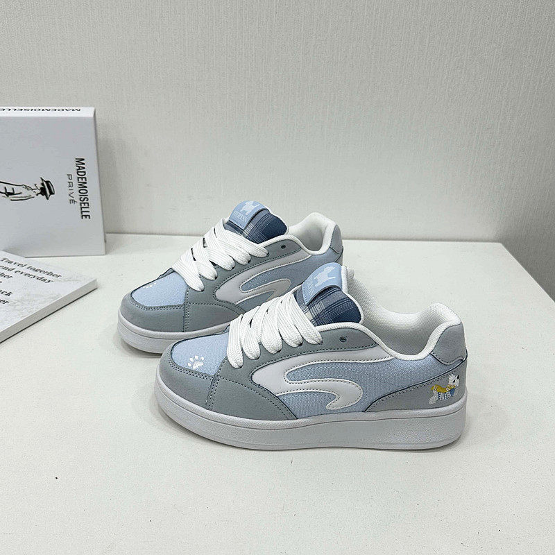 港风小众原创海盐蓝厚底面包鞋女ins2026新款韩版百搭学生休闲鞋,女鞋,休闲板鞋,淘宝优惠券,粉丝福利购,淘宝优惠卷