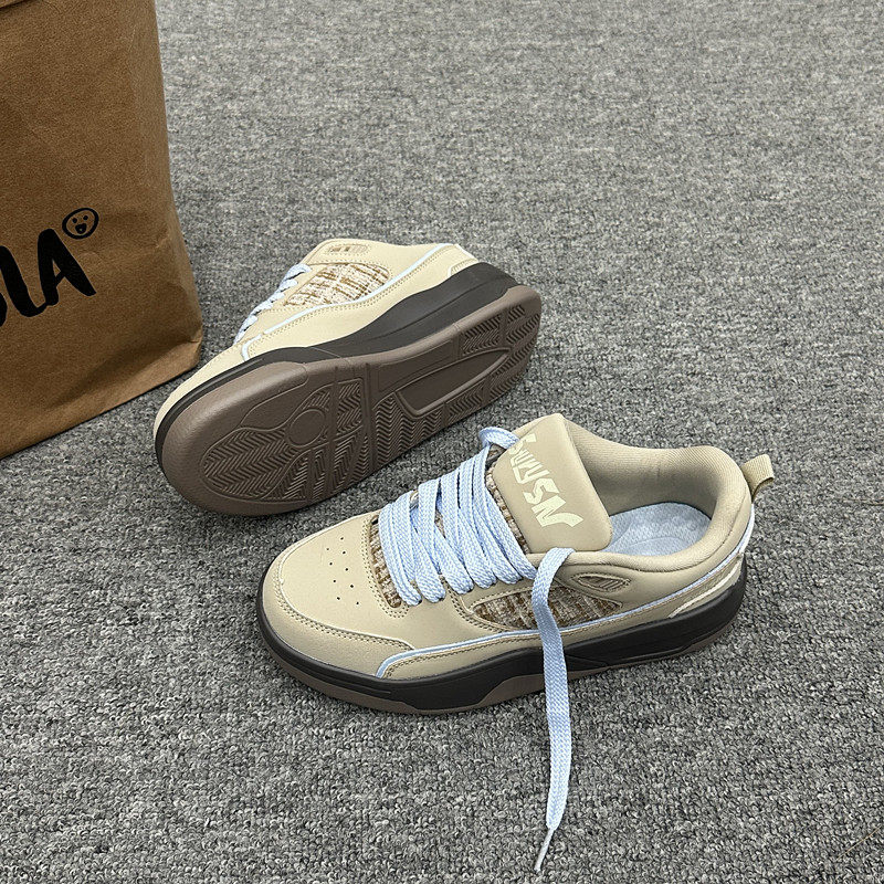 2025秋冬新款学生百搭浅卡厚底跑步鞋ins潮美式复古休闲运动鞋女,女鞋,休闲板鞋,淘宝优惠券,粉丝福利购,淘宝优惠卷