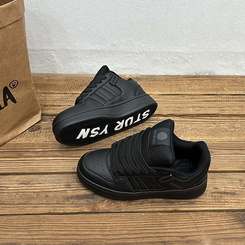 黑武士厚底字母百搭情侣款德训板鞋ins潮2026春季新款学生面包鞋,流行男鞋,休闲板鞋,淘宝优惠券,粉丝福利购,淘宝优惠卷