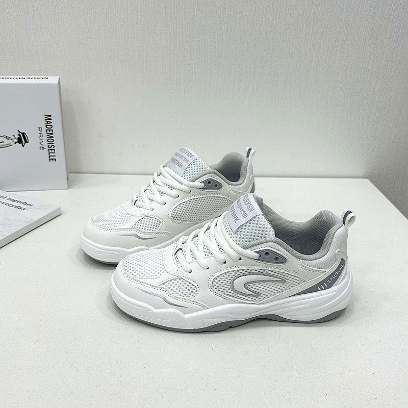 2026春季新款白灰厚底增高网面鞋ins美式小众复古休闲运动老爹鞋,女鞋,时尚休闲鞋,淘宝优惠券,粉丝福利购,淘宝优惠卷