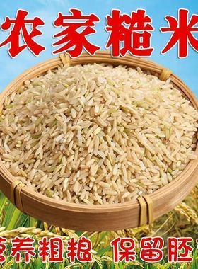 新糙米农家糙大米玄米粗粮糙米五谷杂粮胚芽饭健身发芽糙米