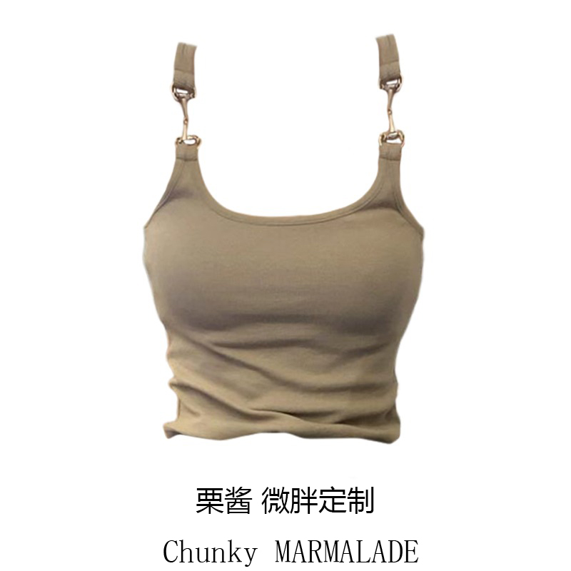 辣妹工字短款吊带背心