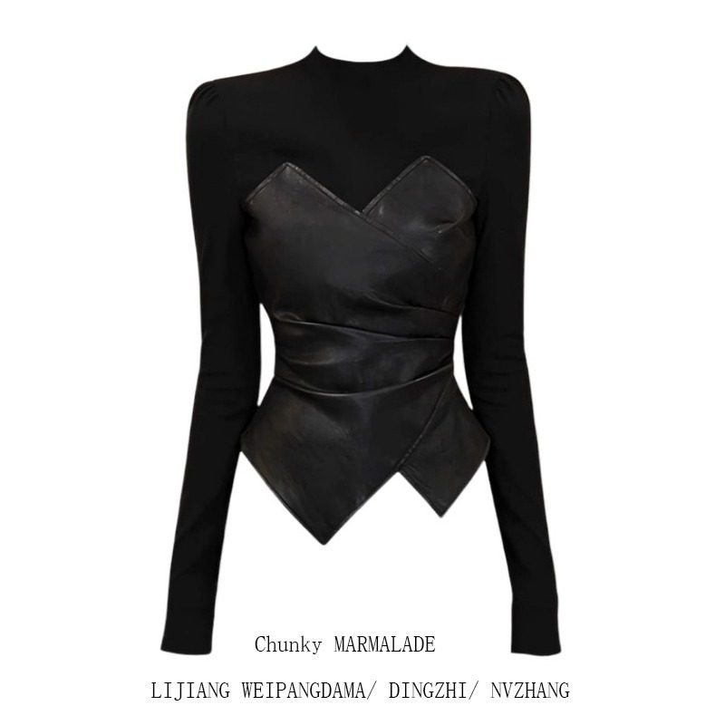大码胖MM法式复古假两件拼接长袖T恤女2026新款黑色修身收腰上衣,女装/女士精品,大码内搭,淘宝优惠券,粉丝福利购,淘宝优惠卷