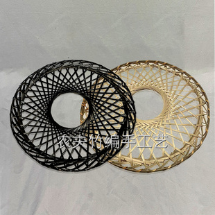 竹编斗笠帽圆形古装武侠拍摄精品舞蹈道具缕空可做背景墙壁画装饰