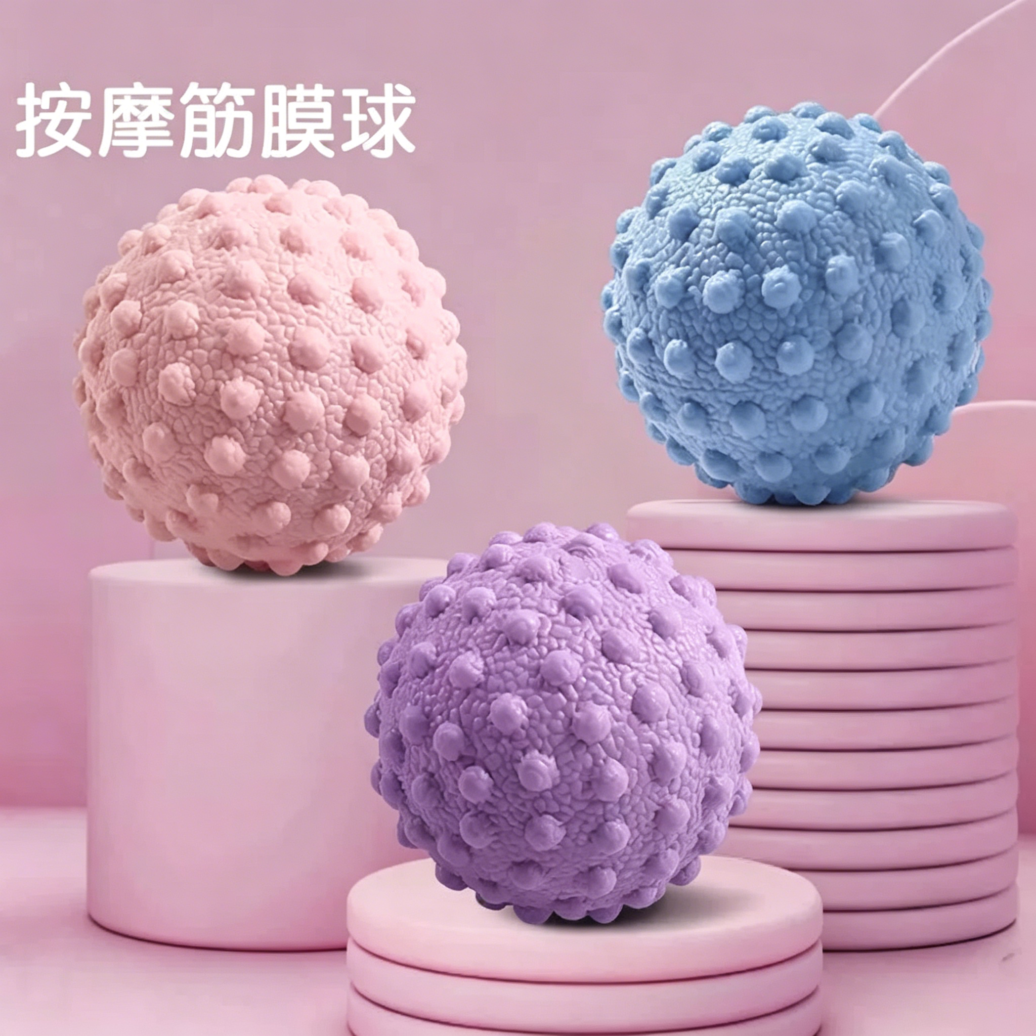 筋膜球足底按摩球肌肉放松瑜伽健身肩颈腰脚背部经颈部防护用品