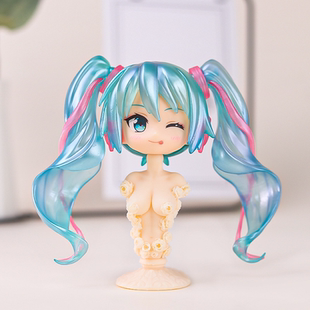 ob11初音未来 gsc头发粘土人 头壳 ob11娃娃可动人偶 新款脸壳