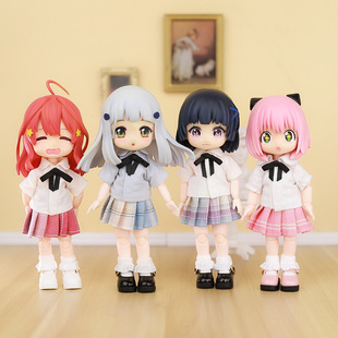 ob11娃衣 校园制服 jk裙套装 幼稚园 衬衫p9 p10娃衣12分bjd娃衣