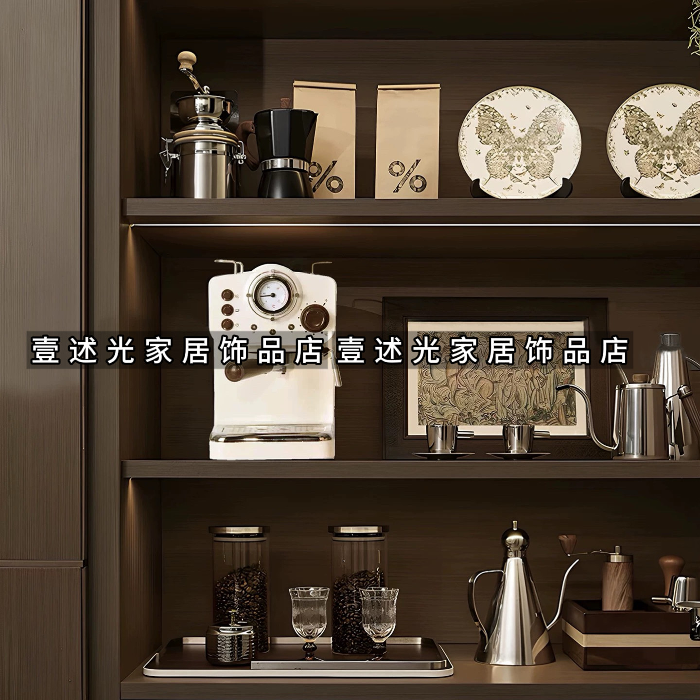 现代轻奢样板间餐厅边柜咖啡主题装饰品摆件高档软装搭配组合摆设,家居饰品,家饰软装搭配套装,淘宝优惠券,粉丝福利购,淘宝优惠卷