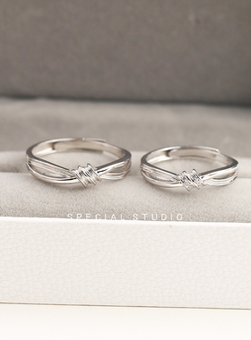 special韩版情侣戒指925纯银男