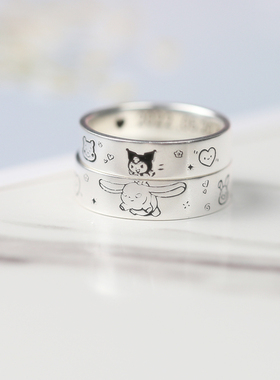 special原创设计999足银戒指情侣