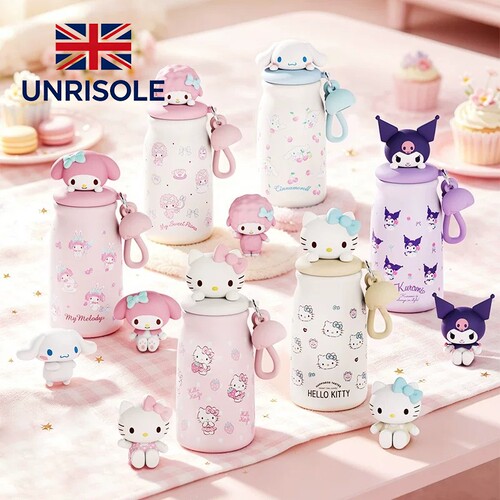 英国UNRISOLE英国hellokitty凯蒂猫保温杯子女生高颜值吸管杯学生