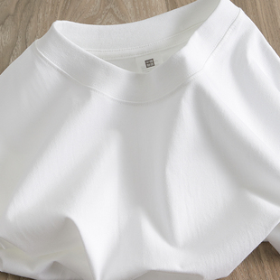 纯色亲肤舒适透气打底衫 基础百搭 夏季 T恤 260g重磅纯棉圆领短袖