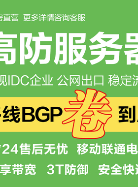 高防服务器三线BGP枣庄多线租用托管游戏网站云主机秒解亿信通