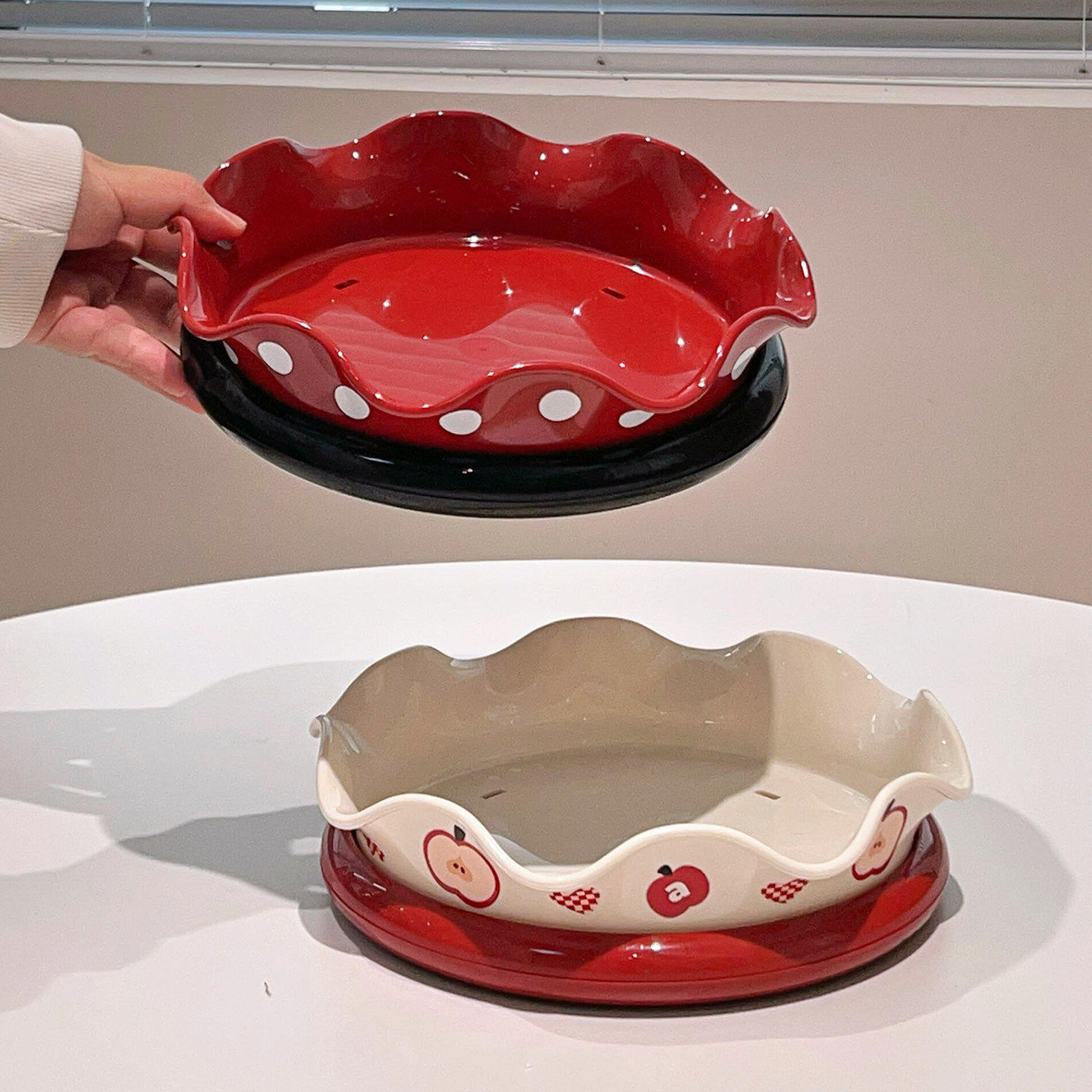 新年果盘可旋转水果托盘干果盘高端精致高颜值客厅茶几零食摆放盘,餐饮具,果盆/果盘/果篮,淘宝优惠券,粉丝福利购,淘宝优惠卷