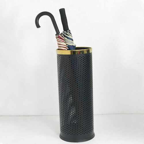 科力邦（Kelibang）雨伞桶22*57cm黑色烤漆不锈钢雨伞筒雨伞收纳