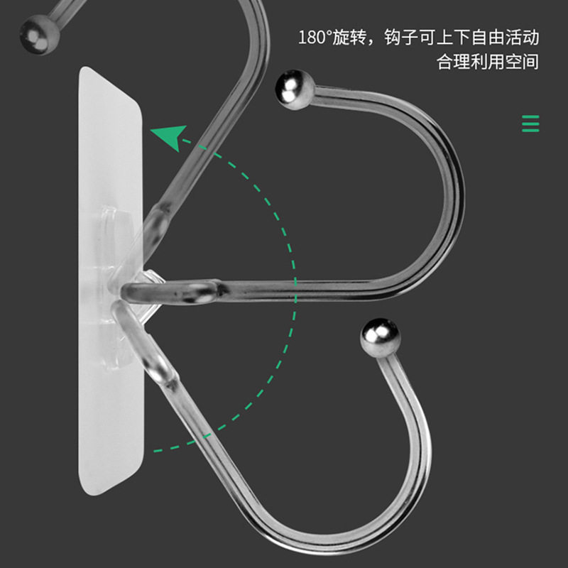 挂钩强力承重免打孔壁挂墙壁墙面浴室卫生间免钉贴厨房无痕粘钩,收纳整理,挂门置物架,淘宝优惠券,粉丝福利购,淘宝优惠卷