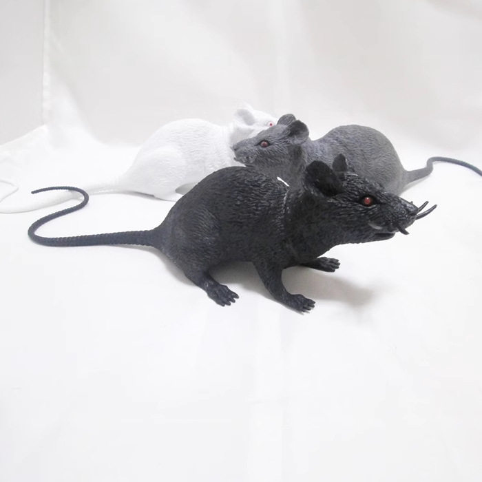 鬼屋道具密室逃脱恐怖小老鼠蝙蝠摆件万圣节酒吧装饰整蛊吓人耗子