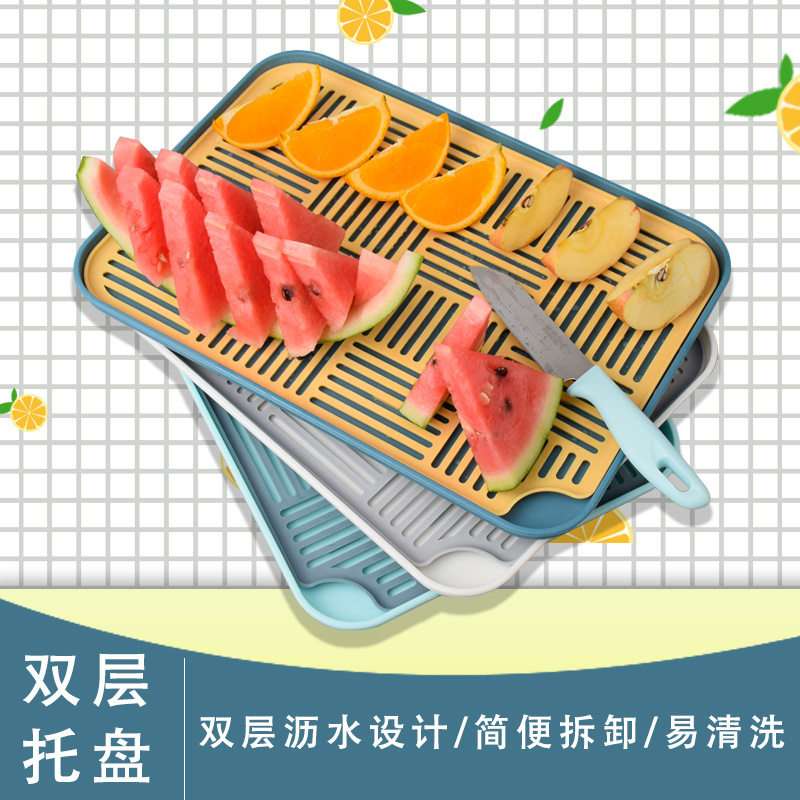 卫生间置物架家用洗漱台面放置浴室用品化妆品牙刷收纳架沥水托盘